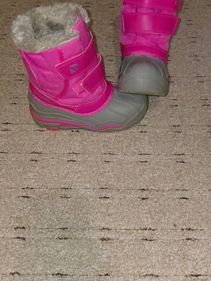 Snow boots used, gray-pink, size 31