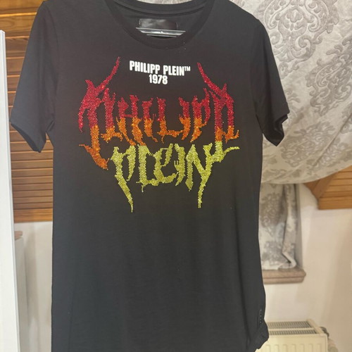 Philipp Plein rock T-shirt like new, size M, black
