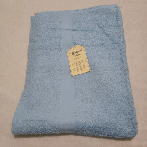 Bath towel new, sky blue, 100% cotton, 1.40x1.00 m