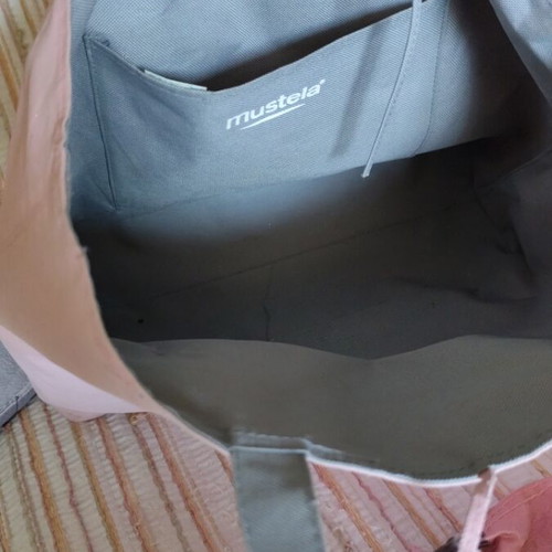 Mustela bag for all uses like new, pink cotton canvas