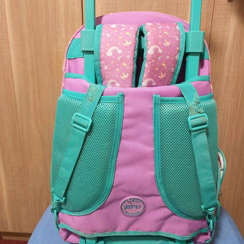 School backpack with wheels used