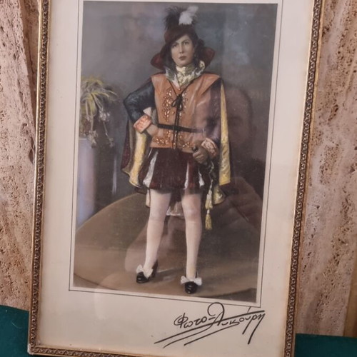 Hand-colored old photograph used