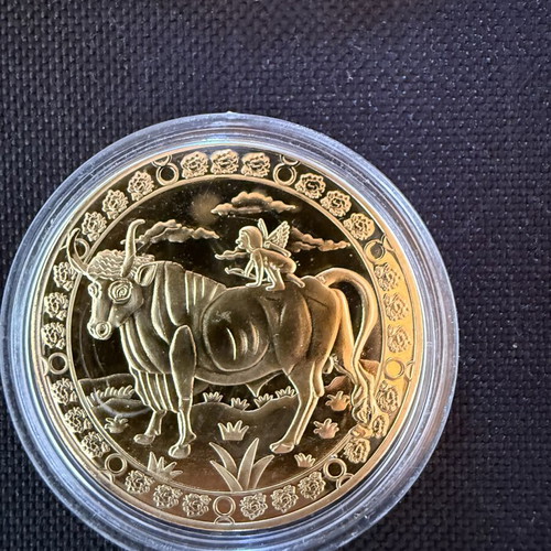Collectible Gold-Plated Zodiac Coins Set of 12 Astrological Signs New