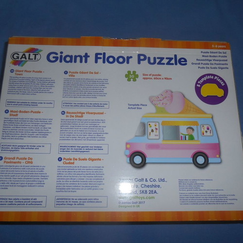 GALT Giant Floor Puzzle Town new, 30 pieces, 60x90 cm