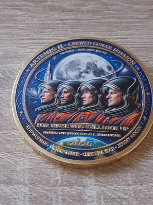Artemis II Crewed Lunar Mission commemorative coin new
