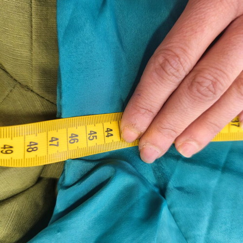 Vintage bomber jacket used, emerald green with puffed sleeves