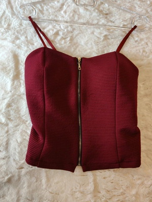 Evening top new, red, size S