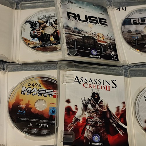 PlayStation 3 games pack of 4 used, Mass Effect, Assassin's Creed, Call of Juarez, Ruse