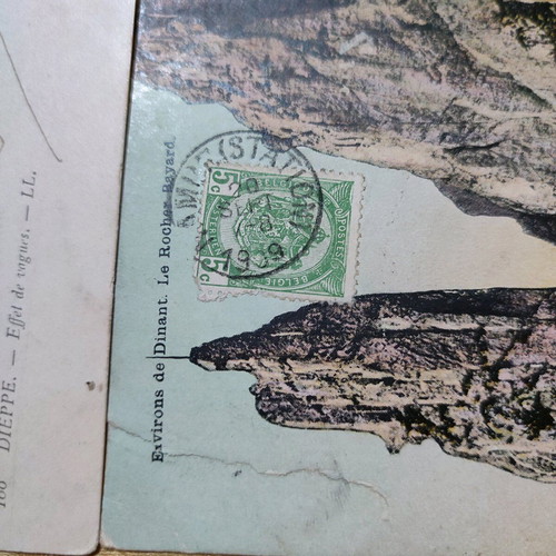 French postcards used, pack of 5, with stamps 1901-1909