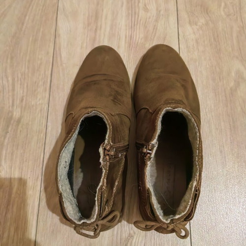 Women's ankle boots size 37 used, brown