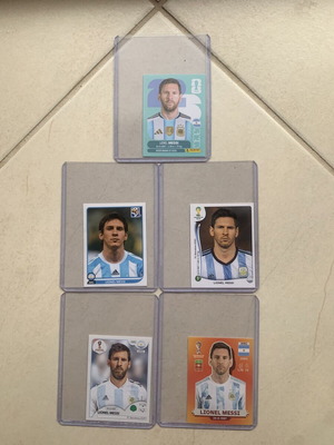 Αυτοκόλλητα Panini World Cup Lionel Messi καινούργια, πακέτο 5