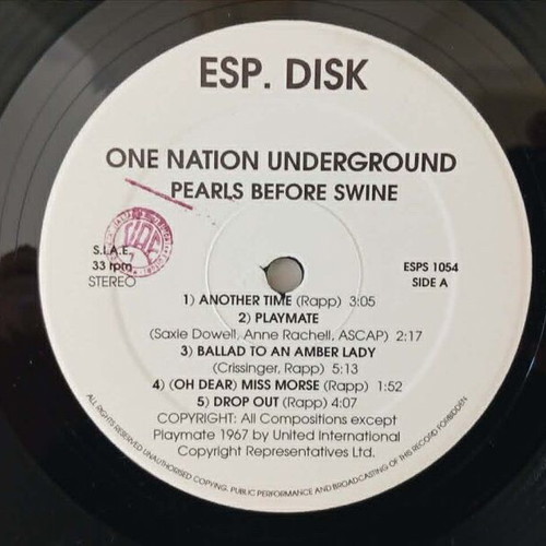 Pearls Before Swine LP One Nation Underground used, rock