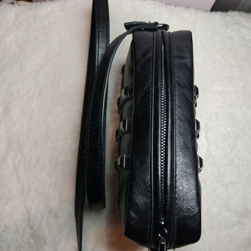Crossbody bag like new with studs, black and silver