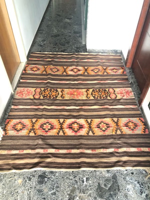 Turkish kilim used, handmade, dimensions 2.49x1.85