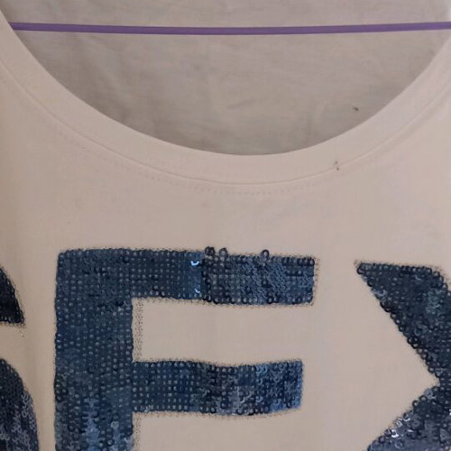 Shirt short-sleeved sparkling like new, white size M