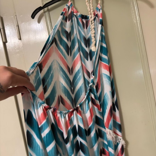 Forever Rose dress with fringes used, multicolor, size S