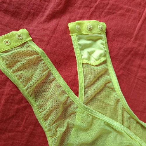 Sensual bodysuit fluorescent green M new, Brazilian cut