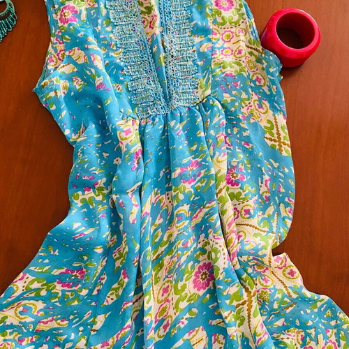 Antica Sartoria Positano style tunic with bead embroidery