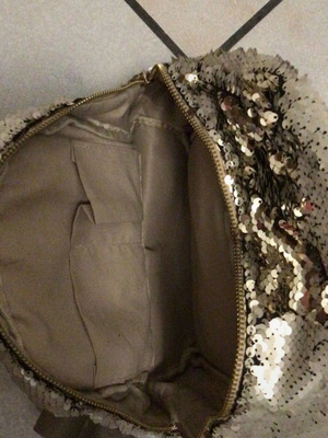 Backpack bag with sequins used