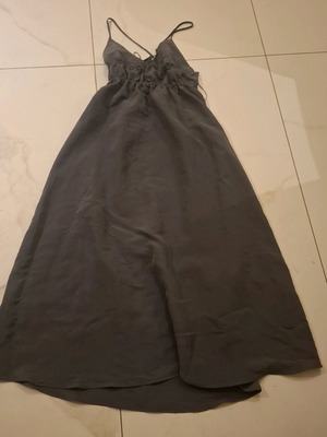 Zara summer dress new, gray, modal fiber, airy, backless, size XS