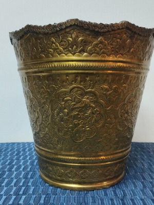 Bronze flowerpot cachepot used, decorative