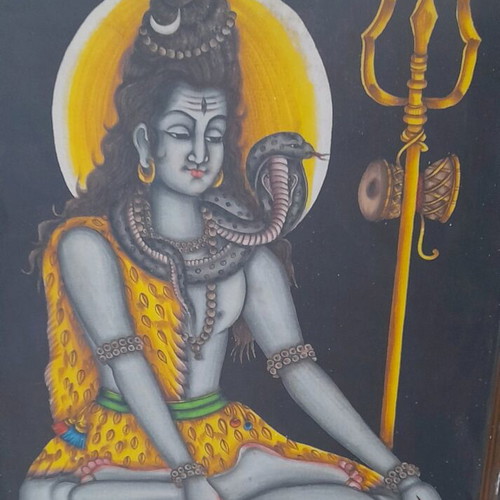 Indian Deity Shiva used, painting