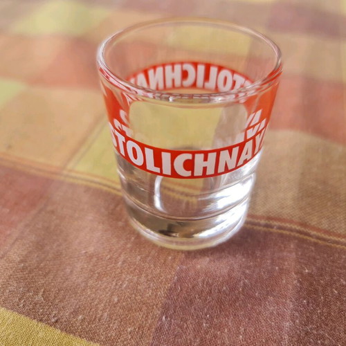 Stolichnaya Vodka collectible shot glass like new from 90-2000 decade