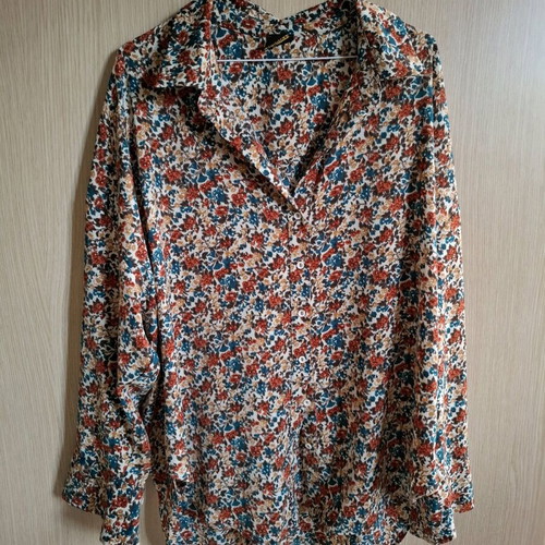 Floral women's shirt Yellow+ like new, one size multicolor