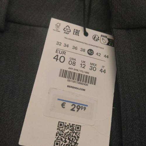 Bershka gray pants new with tags
