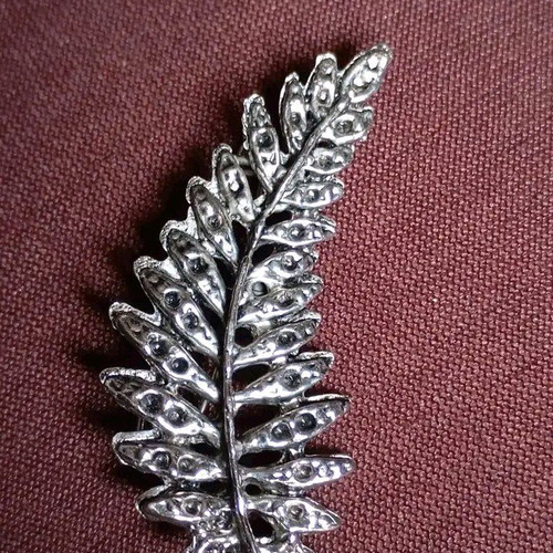 Vintage pin used, silver, unknown material many years old