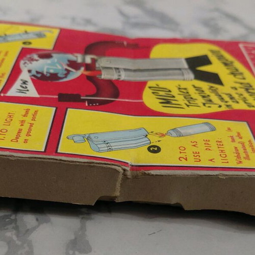 Vintage IMCO paper lighter box used, 1960s