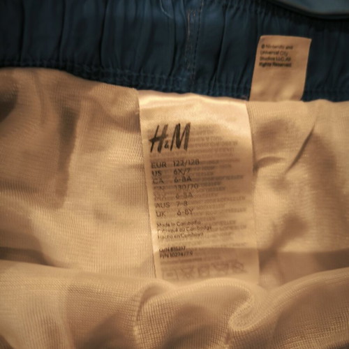 H&M Super Mario παιδικό σετ μαγιό μέγεθος 122/128 σαν καινούργιο, μπλε