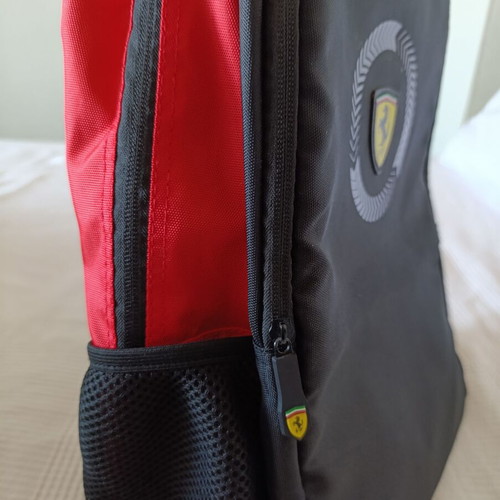 Ferrari backpack, black and red
