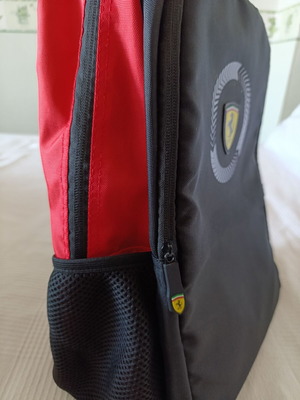 Ferrari backpack, black and red