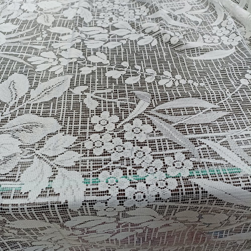 Curtain fabric lace white new 8.50x2.80