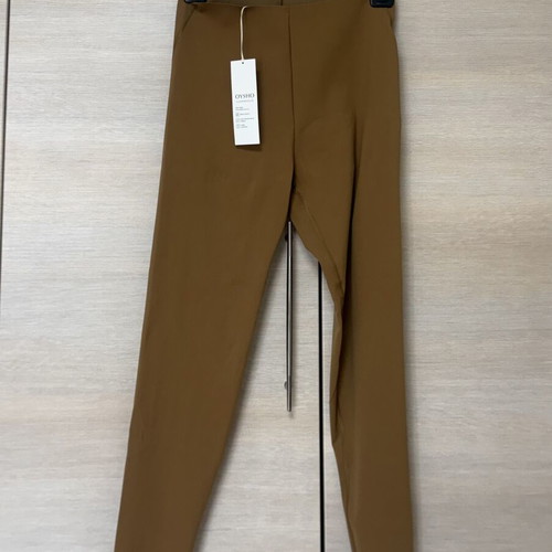Oysho Compressive Core Control High-Rise Sports Leggings, beige brown