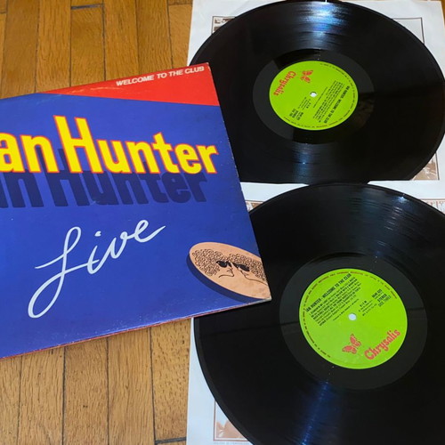 Ian Hunter Welcome To The Club Live rare double vinyl LP