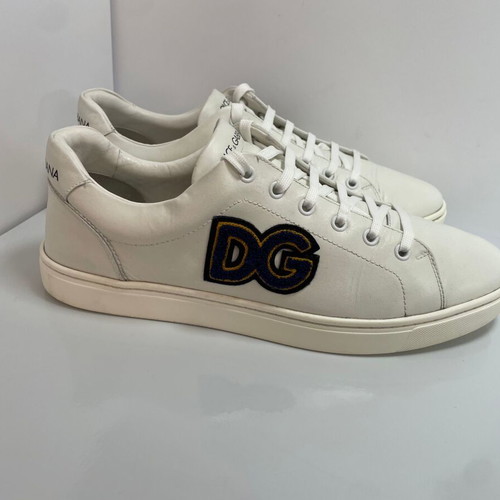 Dolce & Gabbana men leather sneakers like new, white, size 42.5