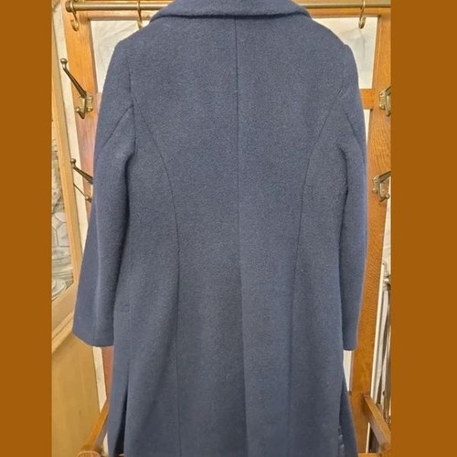 Barbara Lebek Wool Coat Dark Navy, Size 38/40