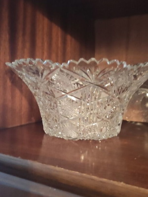Bohemian Crystal vase new