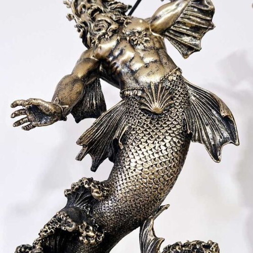 Poseidon statue new, decoration 28 cm, polyresin