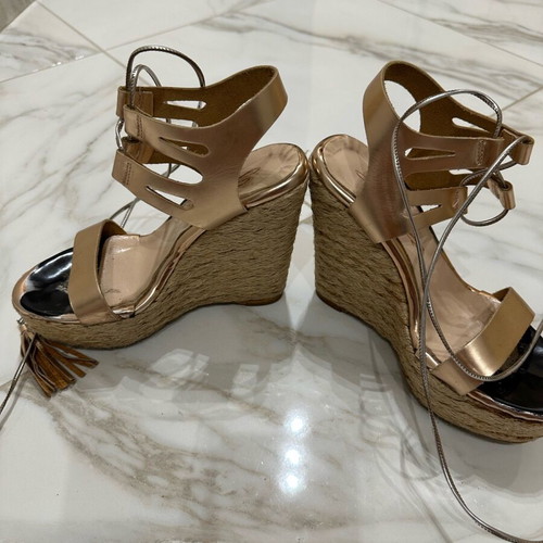 Sante platform sandals used, bronze, size 37