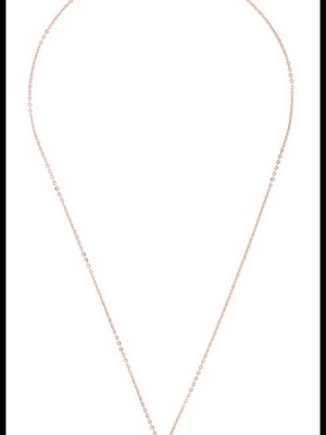 Pendant necklace in rose gold tone with stones like new