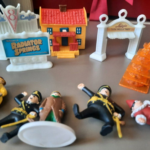 Pippi Longstocking figures used, set of 4, 1980s vintage
