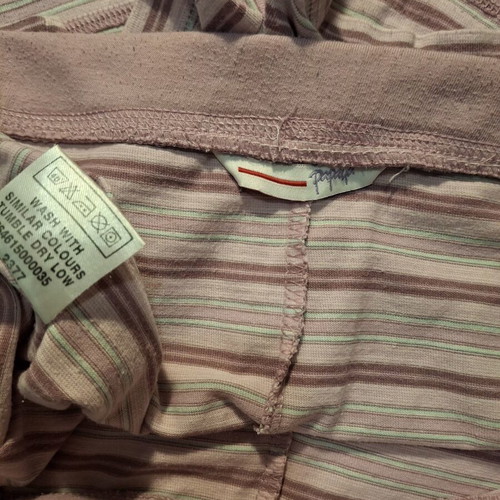 Girls' striped shorts like new, size 12, pink