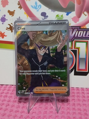 Clive (PAF 227) Pokemon card, Paldean Fates