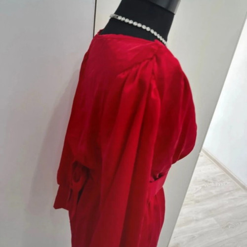 Satin dress red new, unworn with tag size S