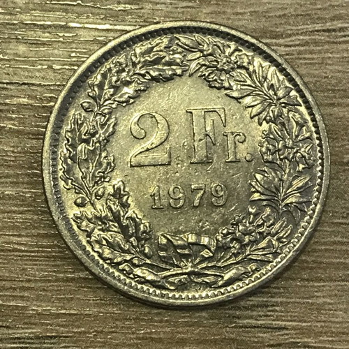 Switzerland 2 Francs 1979 coin like new
