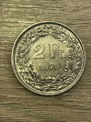 Switzerland 2 Francs 1979 coin like new