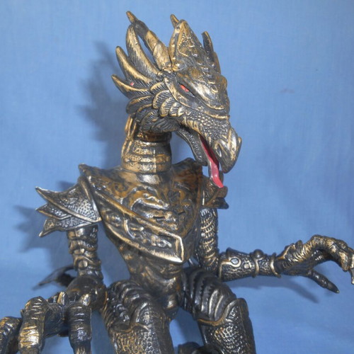Plastic dragon used, height 24 cm